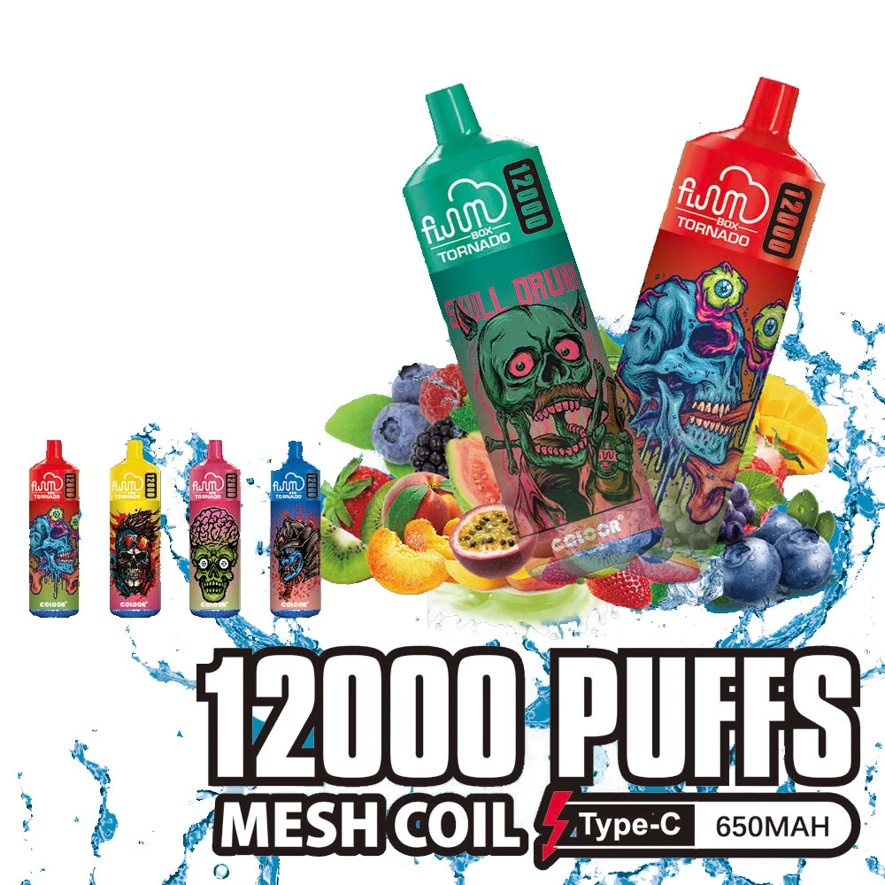Fluum Tornado Color Box 12000 S LED svetlom podobným Fumot RandM Jednorazové Vape Device E Cigareta všetky príchute 1 www.kontamvape.com 2 VapeXYZ