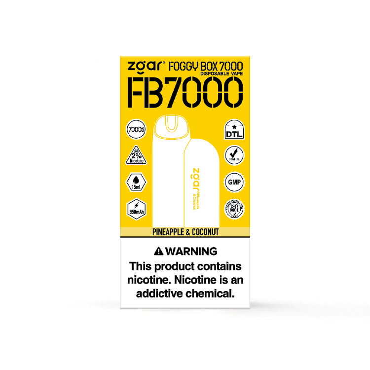 ZGAR FOGGY BOX 7000 Puffs 2 Nikotyna Akumulator jednorazowy Pod 5 VapeXYZ