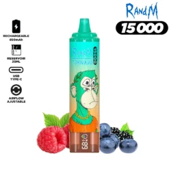RandM Tornado 15000 Puffs 0% 2% 3% 5% Nicotine Bulk Buy Rechargeable Disposable Vape Wholesale