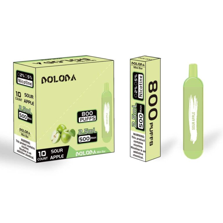 Proč si vybrat DOLODA Mini Bar 800 Puffs pro pohodlí? 5 DOLODA Mini bar 800 šluků 0 2 3 5 Nikotin dobíjecí jednorázové E cigarety Vape 3 VapeXYZ