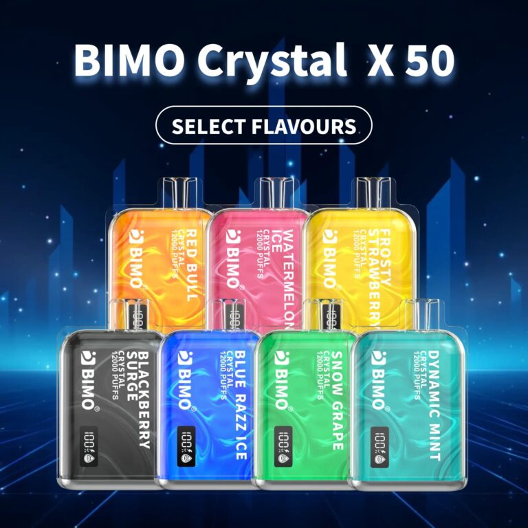 9 BIMO Crystal 12000 Puffs X 50 1 1 VapeXYZ