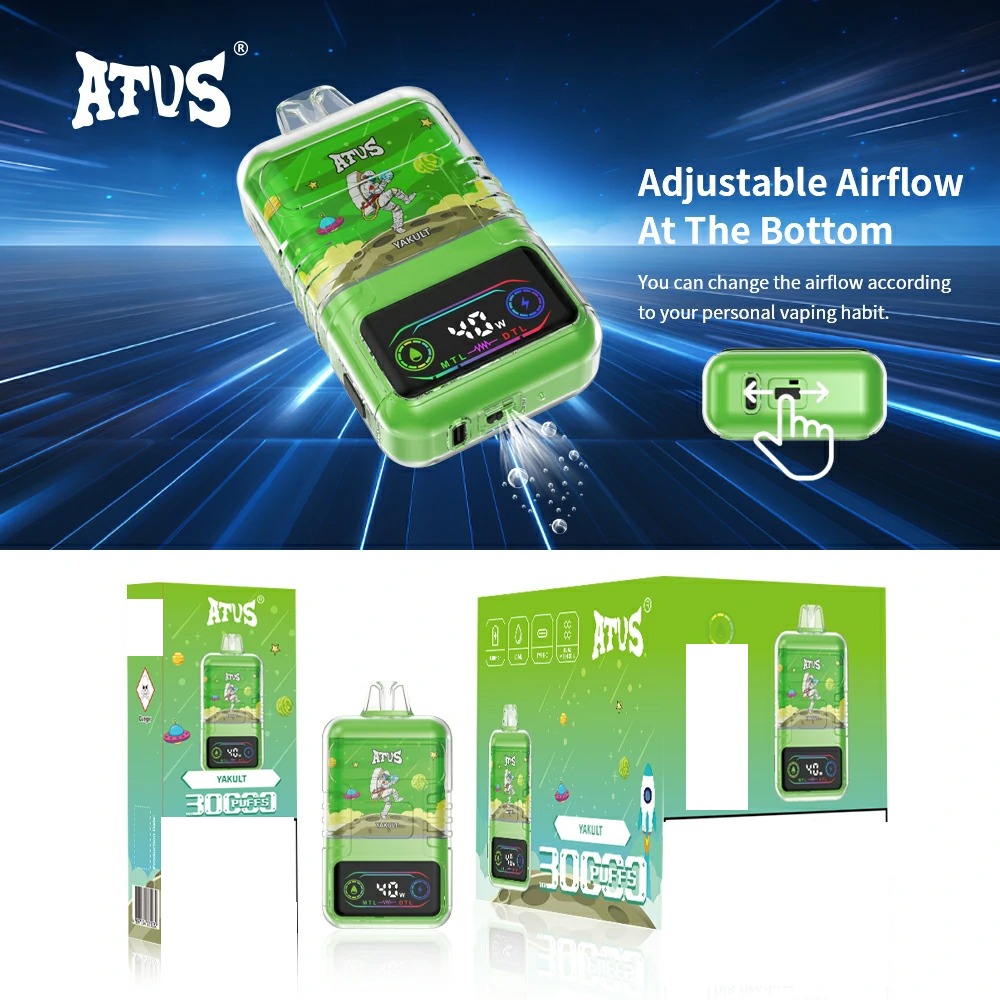 ATVS 30000 Потягів Подвійна Сітка Цифровий Екран Оригінальна Фабрика Гуртова Купівля Перезаряджаємі Одноразові Vapes Ручка Відкритий продаж