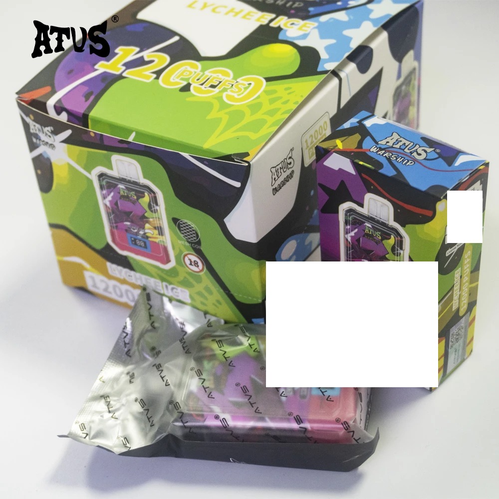 ATVS Військовий корабель 12000 Потягів Цифровий екран Оригінальна фабрика Гуртова покупка Перезаряджаемые Одноразові Vapes Ручка Відкритий продаж