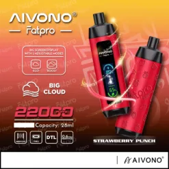 AIVONO Fatpro 22000 Puffs Hookah Écran numérique 0 2 3 5 Faible teneur en nicotine Original Factory 13 VapeXYZ