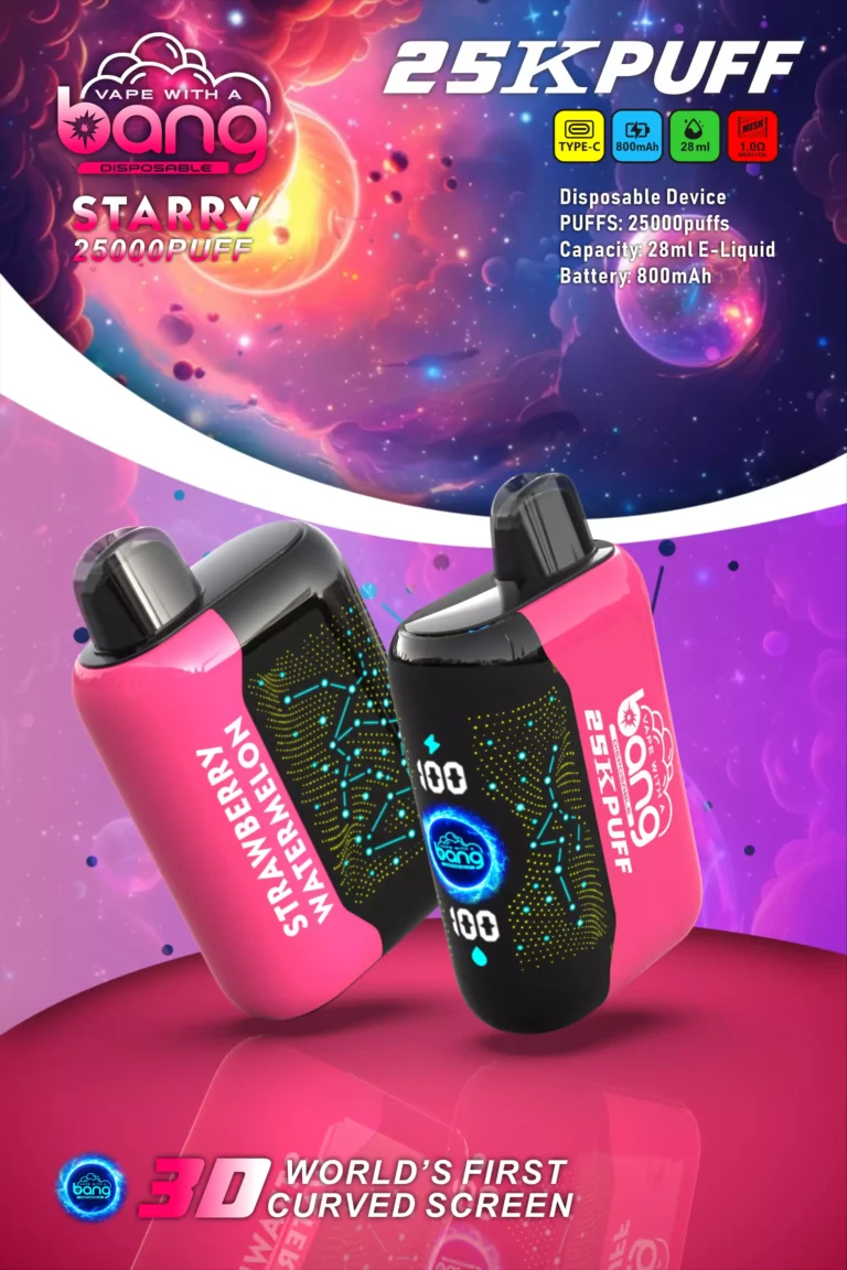 Wählen Sie Ihre nächste High-Puff-E-Zigarette: Ist die Bang Starry 25000 die richtige Wahl? (Vollständige Rezension) 16 Bang Starry 25000 Puffs 3D gebogener Bildschirm 0 2 3 5 Nikotinarm Original Factory 2 VapeXYZ