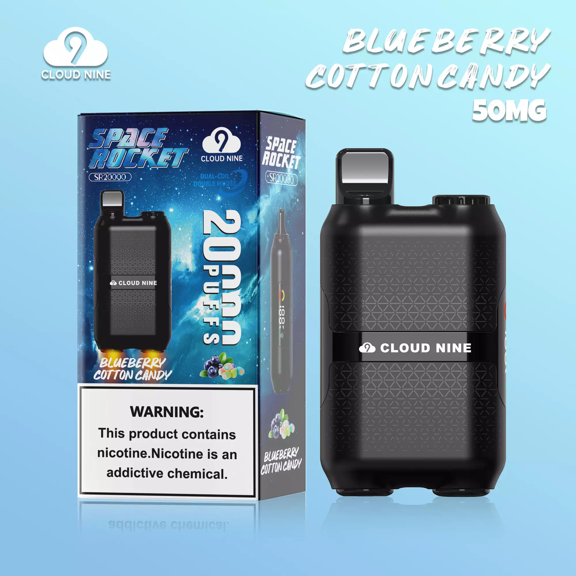 Cloud Nine D33 Rozmanité výběry a možnosti chutí