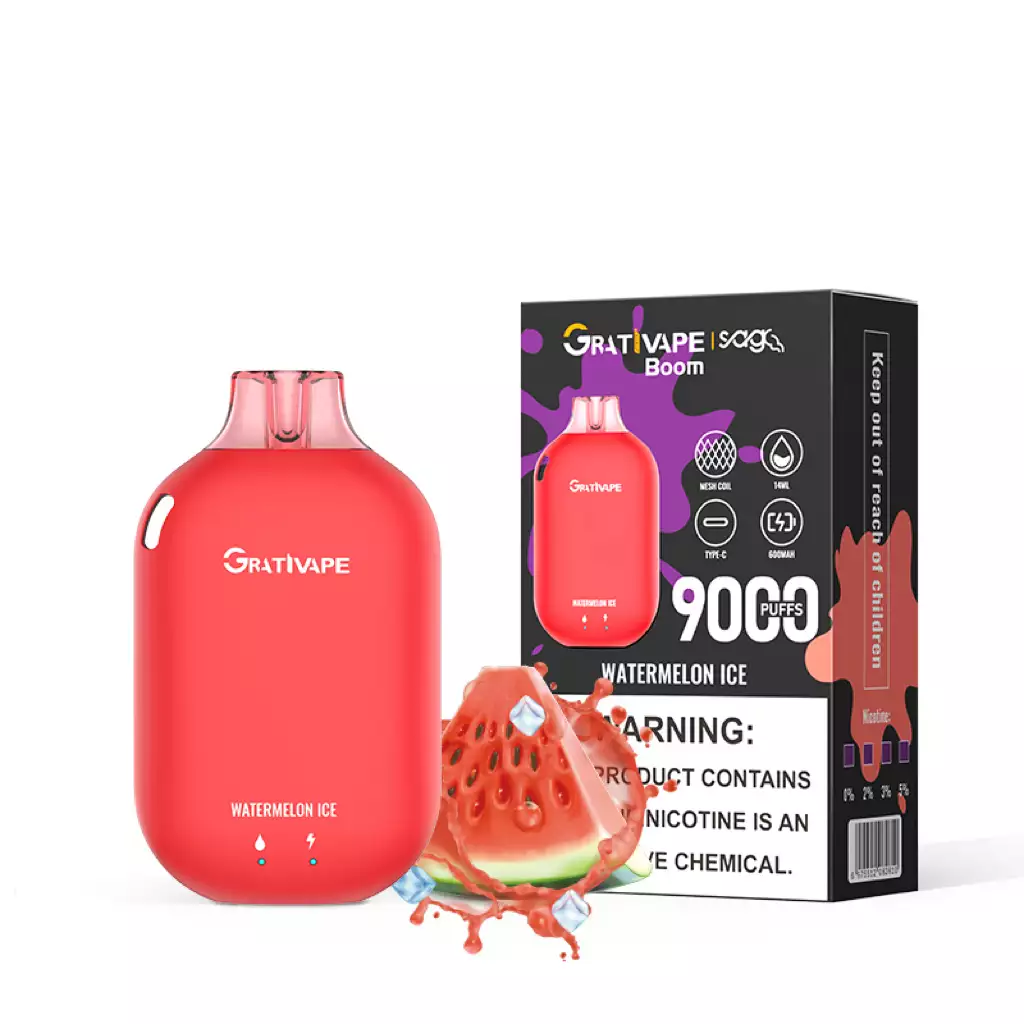 Grativape Boom 9000 Puffs 0 2 3 5 Madala nikotiinisisaldusega Original Factory 3 VapeXYZ