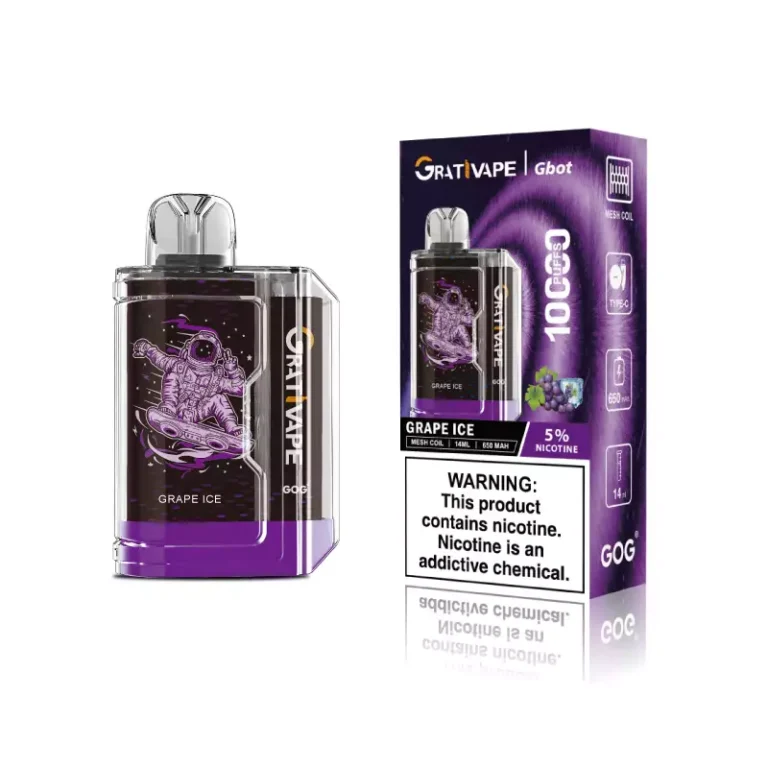 Grativape Gbot 10000 Puff-uri 5 Nicotină Scăzută Fabrică Originală 6 VapeXYZ