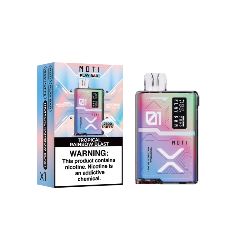 Hvorfor MOTI Play Bar's digitale skærm og luftflow er en game-changer for markedet for engangs vape 31 MOTI Play Bar 7500 Puffs Crystal Digital Screen 5 Low Nikotin Original Factory 10 VapeXYZ