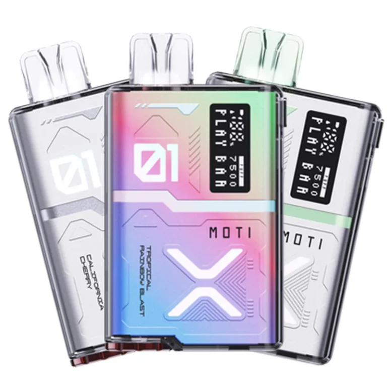 Ud over puff-tallet: Analyse af MOTI Play Bar til din engros vape-virksomhed 39 MOTI Play Bar 7500 Puffs Crystal Digital Screen Rechargeable Disposable Vapes
