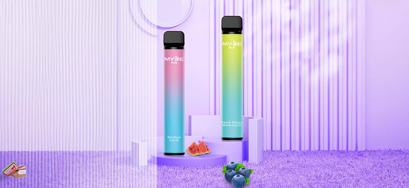 MYDE Plus 600 затяжок 2 відсотки міцності Оригінальні заводські оптові закупівлі одноразових вейп-пенів