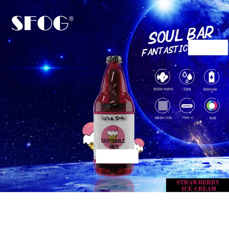 Ako bezpečne a legálne veľkoobchodne predávať SFOG Soul Bar 15000 Puff jednorazové vape zariadenie v Európe SFOG SOUL BAR 15000 Puffs RGB 5 s nízkym obsahom nikotínu Original Factory 1 VapeXYZ