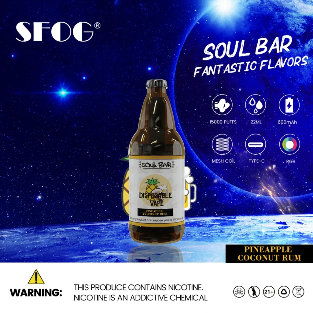 Como Vender Responsavelmente Vapes Descartáveis de Alta Potência como o SFOG Soul Bar 15000 5 Seleção de Sabores Variedade
