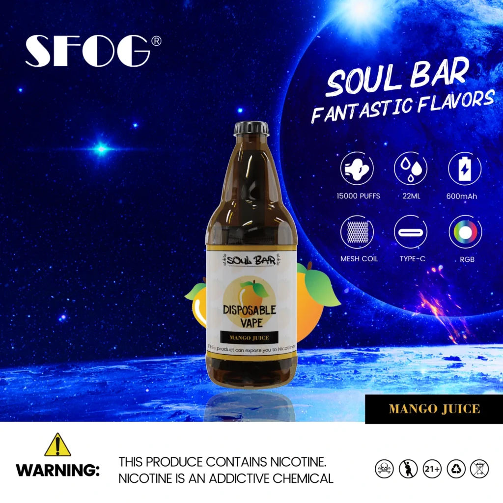 How to Safely and Legally Wholesale the SFOG Soul Bar 15000 Puff Disposable Vape in Europe 1 SFOG Soul Bar 15000 Wholesale