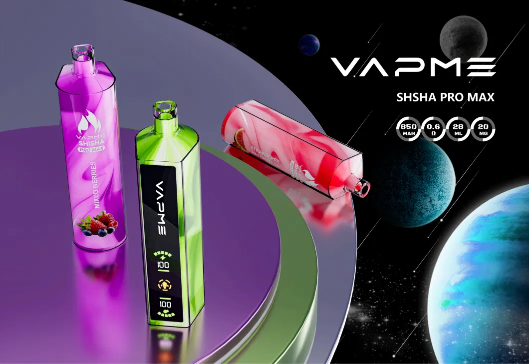 VAPME Shisha Pro Max 20000 Потягів Світлодіодний Дисплей Оригінальна Фабрика Гуртова Купівля Заряджається Одноразові Vapes Ручка Відкритий продаж