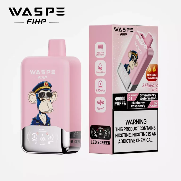 Maximiza tu experiencia de vapeo con WASPE FIHP 40000 Puffs: La opción líder para compradores al por mayor que buscan calidad y sabor 5 WASPE FIHP 40000 inhalaciones Pantalla LED de doble sabor 0 2 5 Fábrica original baja en nicotina 3 VapeXYZ
