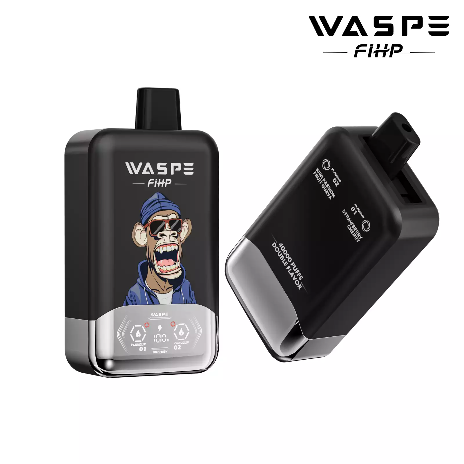 WASPE FIHP 40000 Puffs LED Screen Interface Details