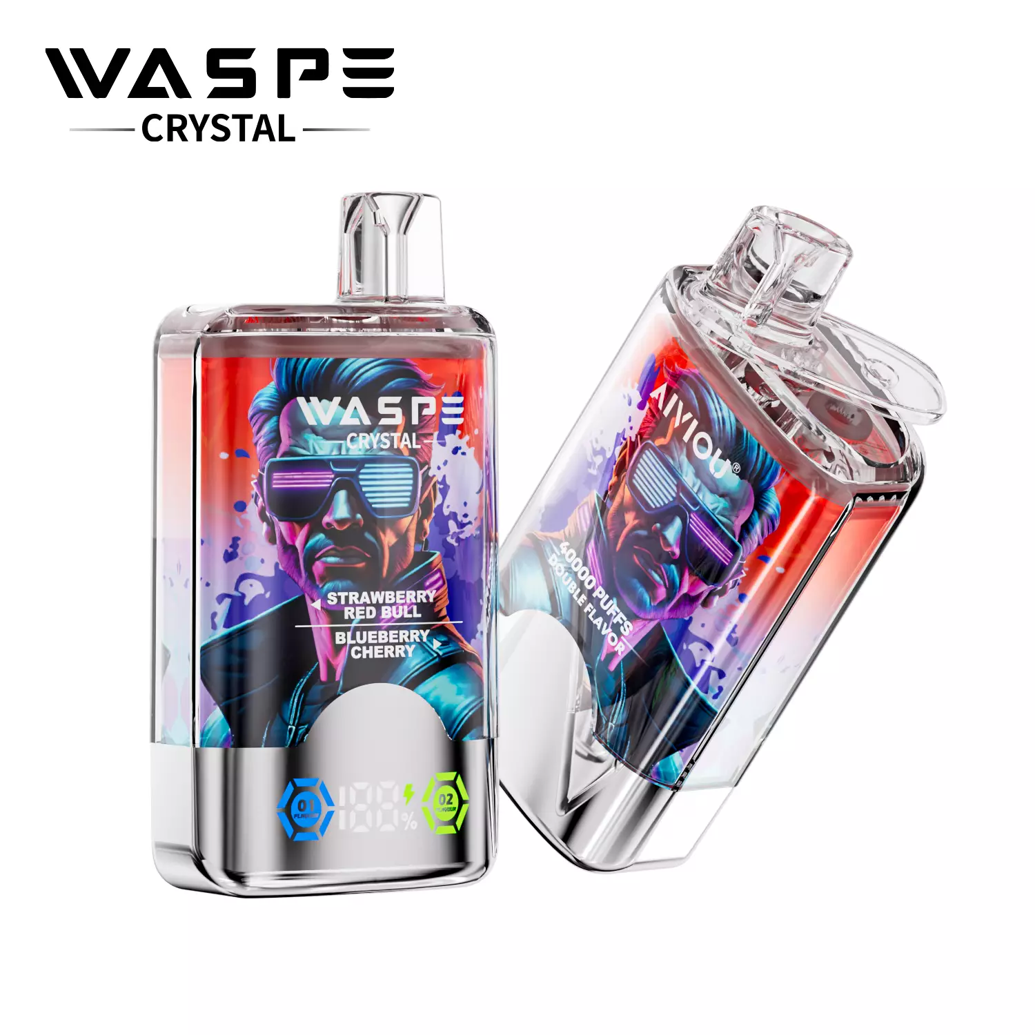 WASPE Crystal 40000 Puffs Dupla Ízű Eldobható Vape Nagyker 11 WASPE Crystal 40000 Puffs Double Taste Eldobható Vape Nagykereskedelem - 11. kép