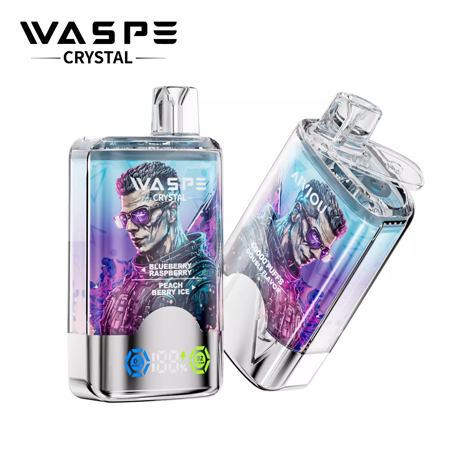 WASPE Crystal 40000 Puffs Dupla Ízű Eldobható Vape Nagyker 8 WASPE Crystal 40000 Puffs Double Taste Eldobható Vape Nagykereskedelem - 8. kép