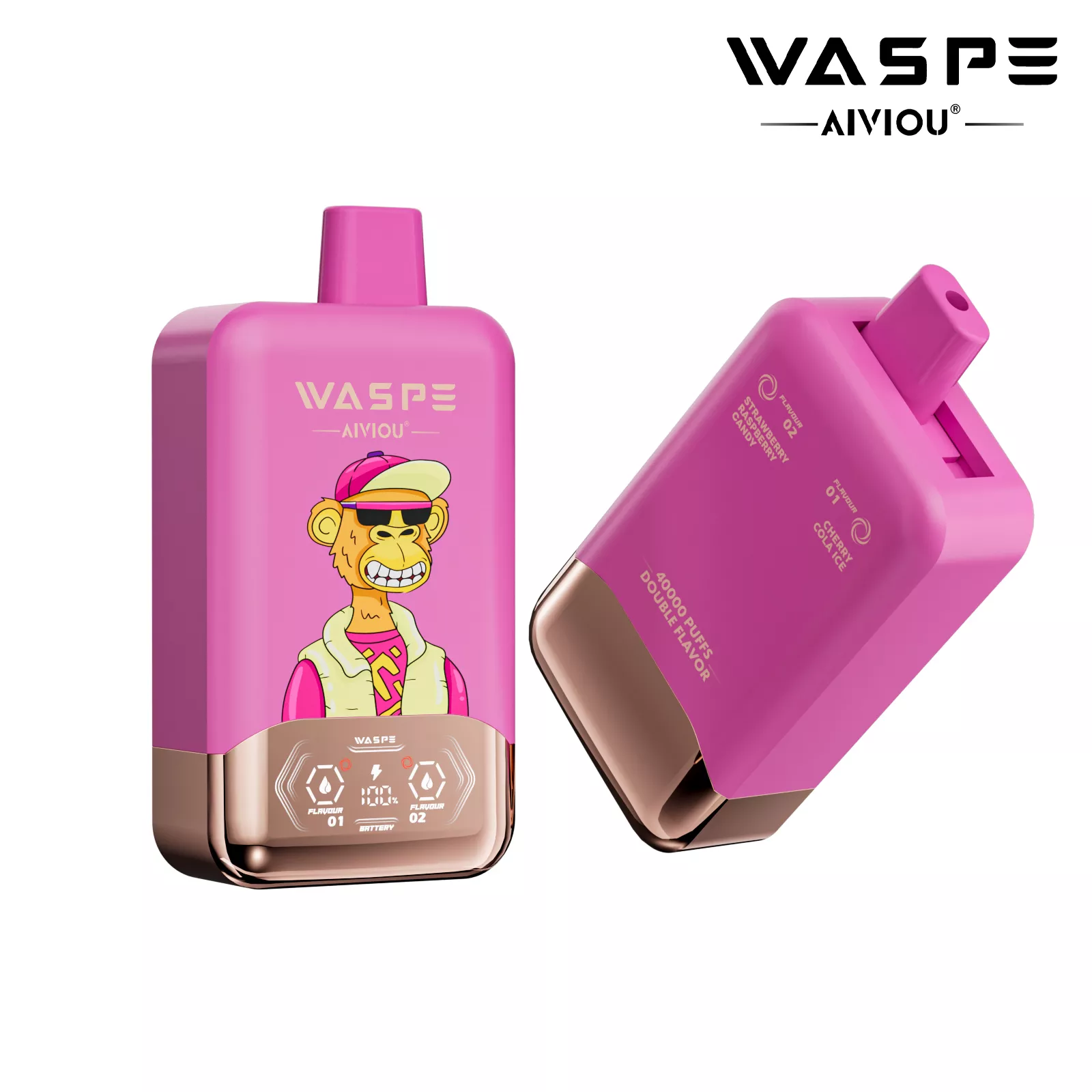 WASPE AIVIOU 40000 Puffs Double Flavor LED Screen 0% 2% 5% Low Nicotine Original Factory Bulk Buy Rechargeable Disposable Vapes Pen Wholesale 10 WASPE AIVIOU 40000 Puffs Double Flavor LED Screen 0% 2% 5% Low Nicotine Original Factory Bulk Buy Rechargeable Disposable Vapes Pen Wholesale - Image 10