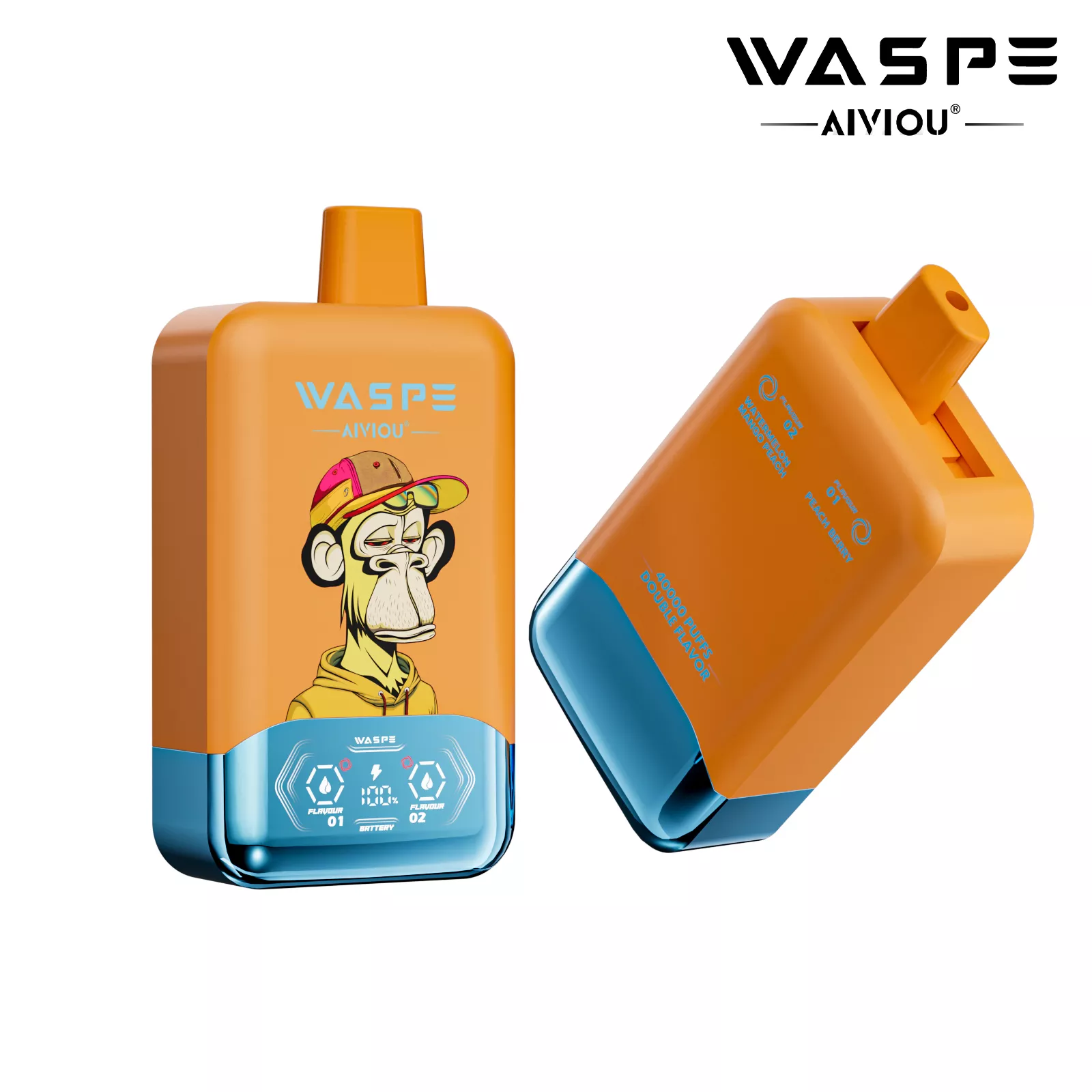 WASPE AIVIOU 40000 Puffs Double Flavor LED Screen 0% 2% 5% Low Nicotine Original Factory Bulk Buy Rechargeable Disposable Vapes Pen Wholesale 8 WASPE AIVIOU 40000 Puffs Double Flavor LED Screen 0% 2% 5% Low Nicotine Original Factory Bulk Buy Rechargeable Disposable Vapes Pen Wholesale - Image 8