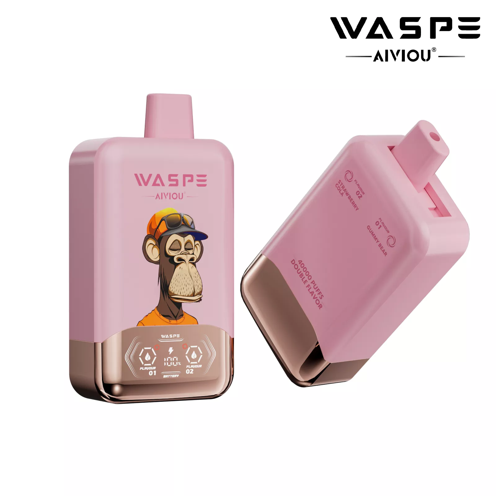 WASPE AIVIOU 40000 Puffs Double Flavor LED Screen 0% 2% 5% Low Nicotine Original Factory Bulk Buy Rechargeable Disposable Vapes Pen Wholesale 5 WASPE AIVIOU 40000 Puffs Double Flavor LED Screen 0% 2% 5% Low Nicotine Original Factory Bulk Buy Rechargeable Disposable Vapes Pen Wholesale - Image 5