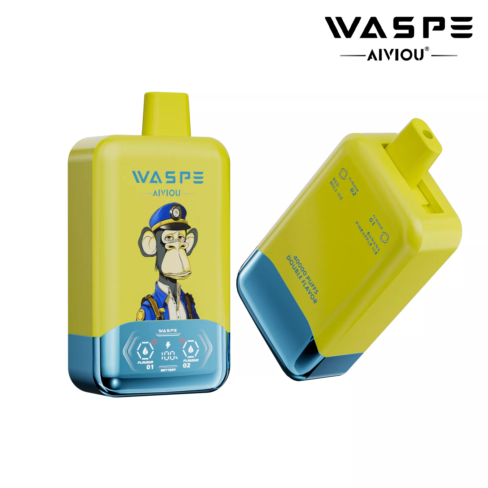 WASPE AIVIOU 40000 Puffs Double Flavor LED Screen 0% 2% 5% Low Nicotine Original Factory Bulk Buy Rechargeable Disposable Vapes Pen Wholesale 4 WASPE AIVIOU 40000 Puffs Double Flavor LED Screen 0% 2% 5% Low Nicotine Original Factory Bulk Buy Rechargeable Disposable Vapes Pen Wholesale - Image 4