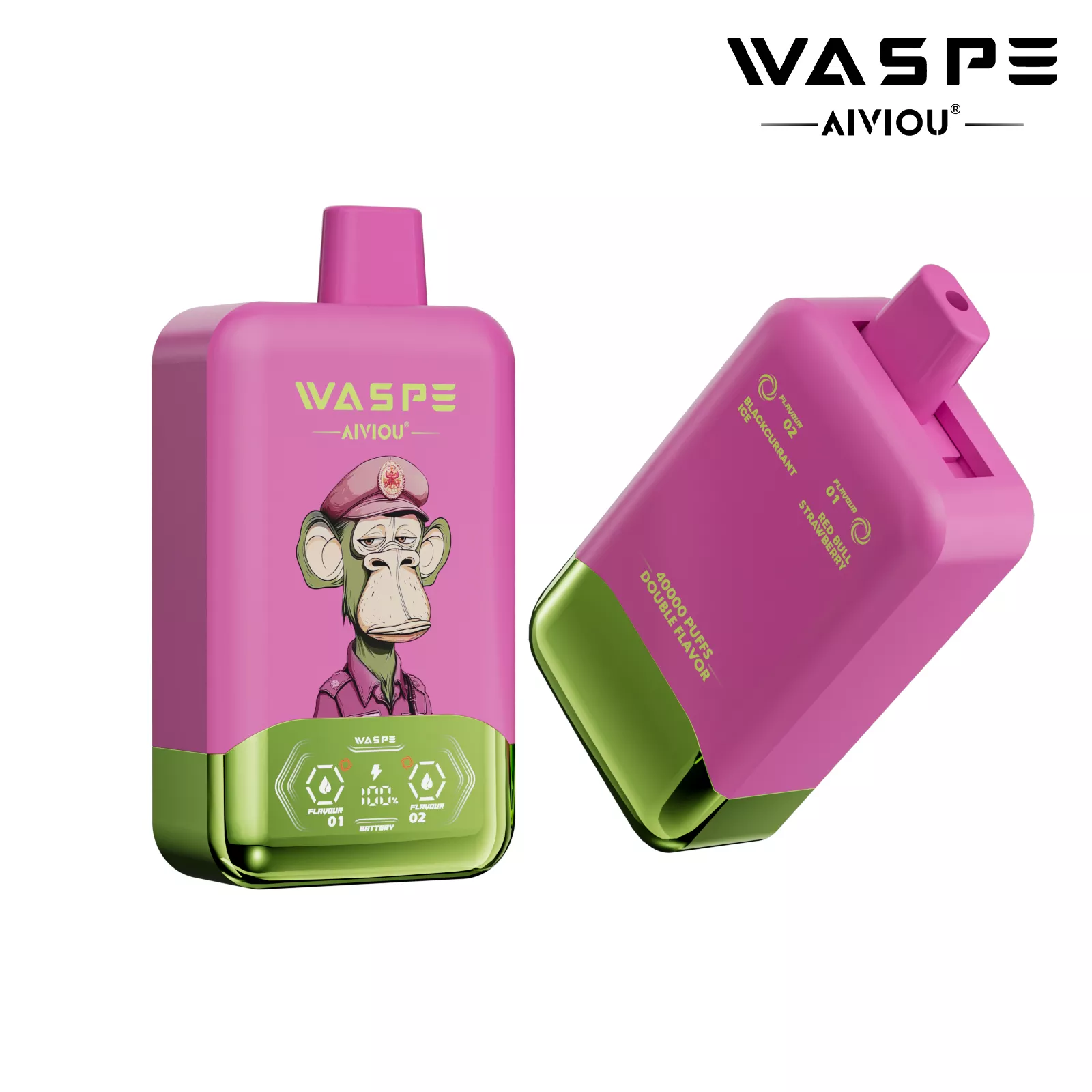 WASPE AIVIOU 40000 Puffs Double Flavor LED Screen 0% 2% 5% Low Nicotine Original Factory Bulk Buy Rechargeable Disposable Vapes Pen Wholesale 3 WASPE AIVIOU 40000 Puffs Double Flavor LED Screen 0% 2% 5% Low Nicotine Original Factory Bulk Buy Rechargeable Disposable Vapes Pen Wholesale - Image 3