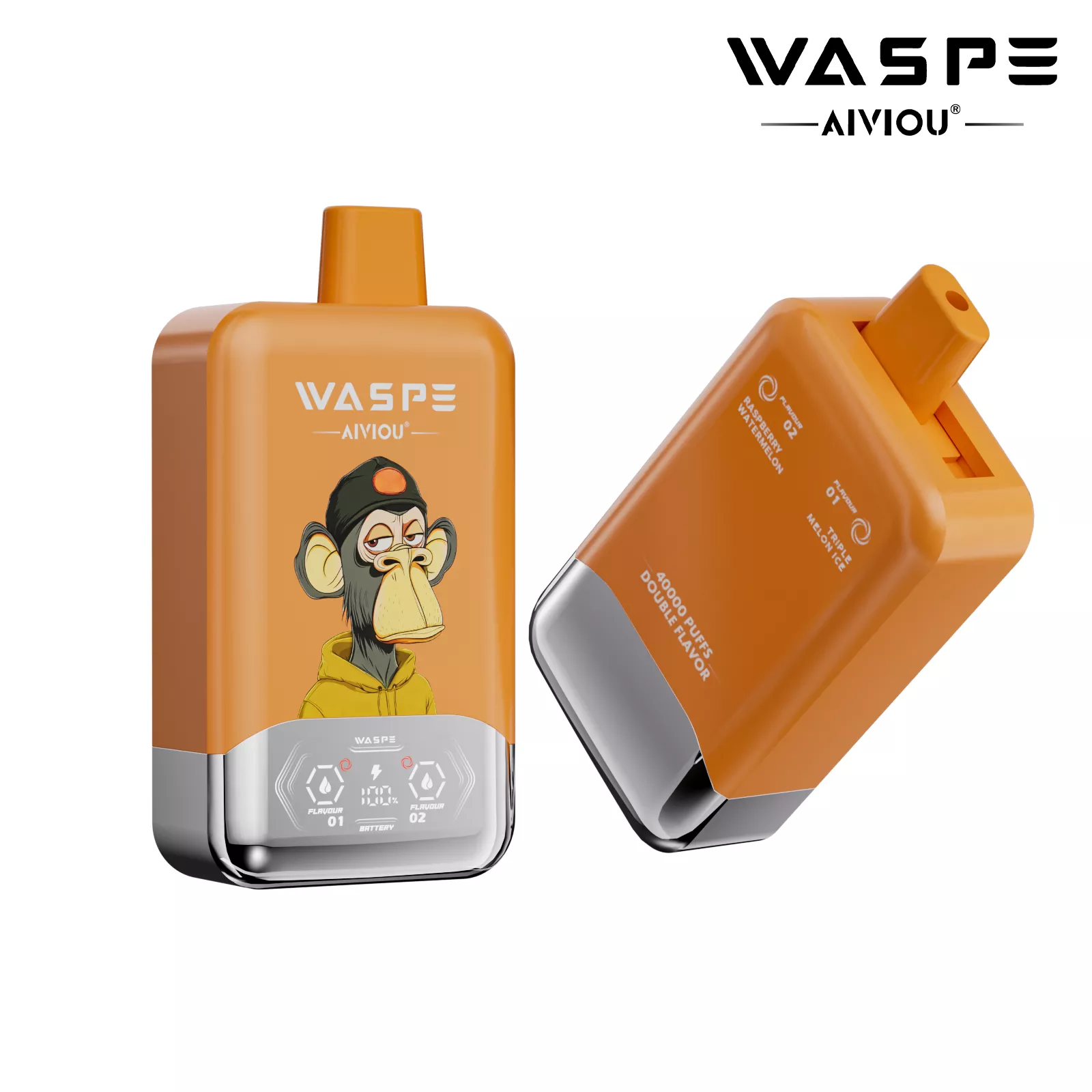 WASPE AIVIOU 40000 Puffs Double Flavor LED Screen 0% 2% 5% Low Nicotine Original Factory Bulk Buy Rechargeable Disposable Vapes Pen Wholesale 2 WASPE AIVIOU 40000 Puffs Double Flavor LED Screen 0% 2% 5% Low Nicotine Original Factory Bulk Buy Rechargeable Disposable Vapes Pen Wholesale - Image 2