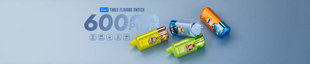 WASPE AIVIOU 60000 Puffs Triplo Sapore Schermo Digitale 0 2 5 Bassa Nicotina Fattoria Originale 30 VapeXYZ