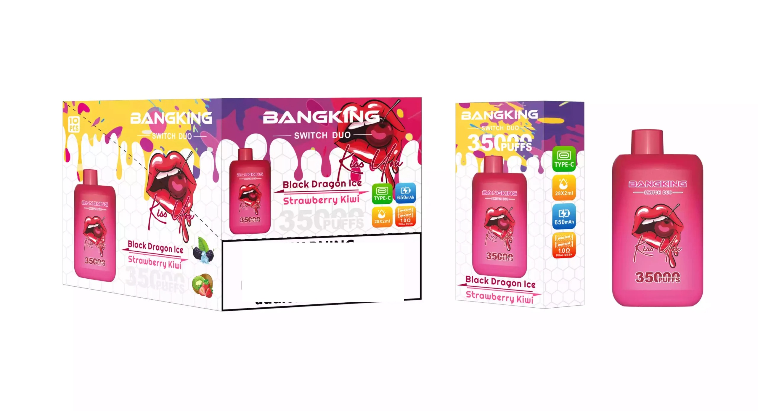 BANG KING 35000 Puffs DSK045 Kettős Ízváltó Nagykereskedelmi Újratölthető Eldobható Vape 7 BANG KING 35000 Puffs DSK045 Kettős Ízváltó Nagykereskedelmi Újratölthető Eldobható Vape - Kép 7