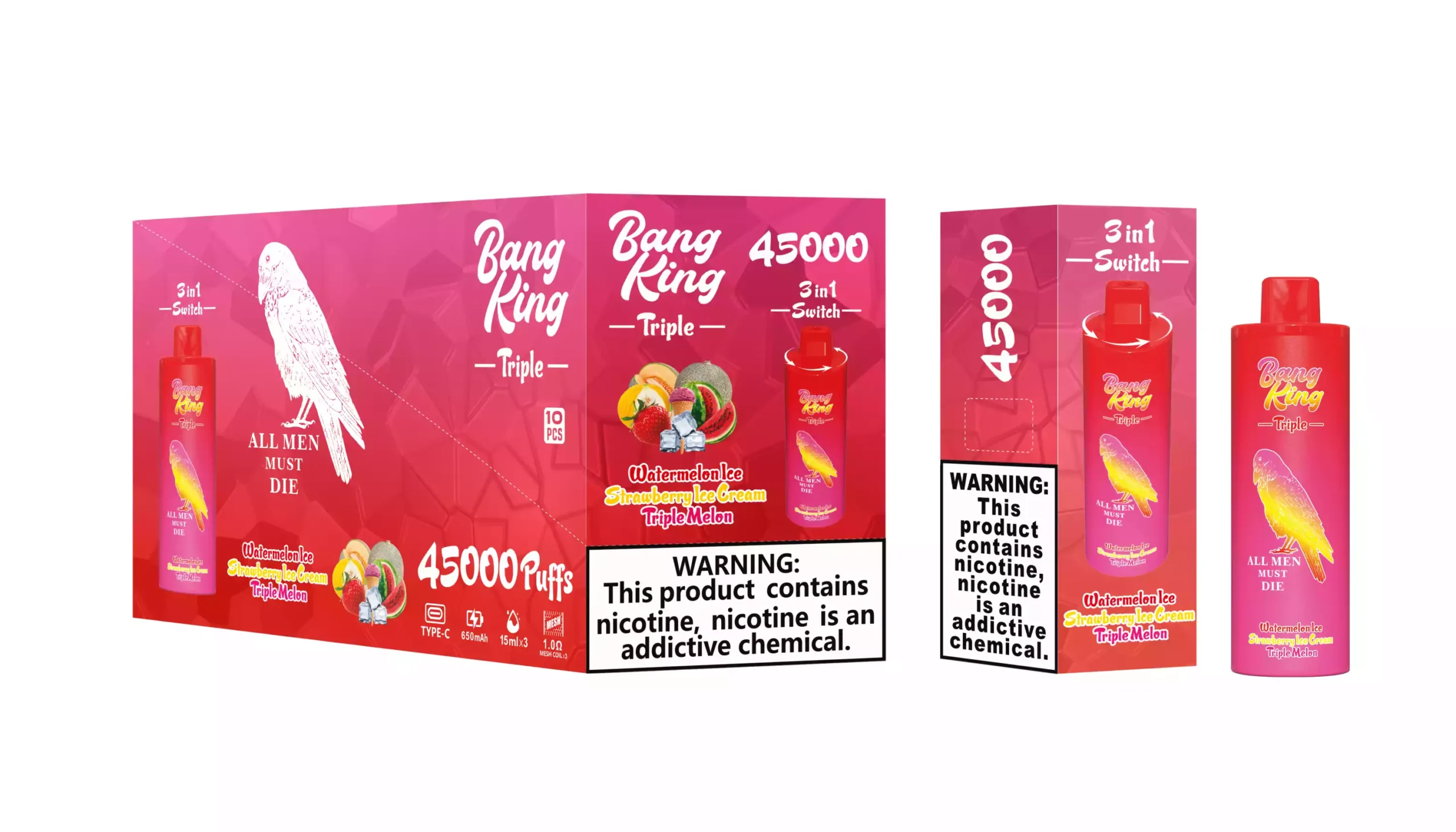 BANG KING 45000 Puffs DSK043 Drei Geschmacksrichtungen Großhandel Kauf Aufladbare Einweg-Vapes Großhandel 11 BANG KING 45000 Puffs DSK043 Drei Geschmacksrichtungen Großhandel Kauf Aufladbare Einweg-Vapes - Bild 11