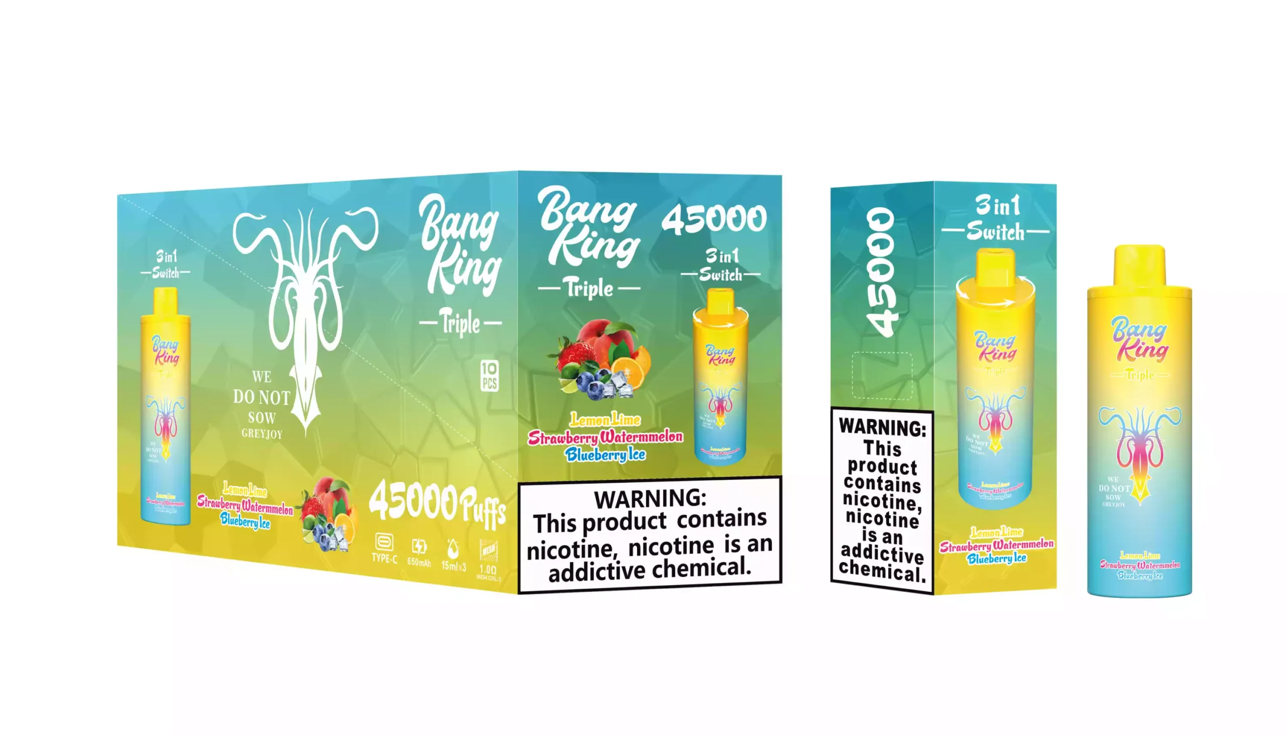 BANG KING 45000 Puffs DSK043 Drei Geschmacksrichtungen Großhandel Kauf Aufladbare Einweg-Vapes Großhandel 8 BANG KING 45000 Puffs DSK043 Drei Geschmacksrichtungen Großhandel Kauf Aufladbare Einweg-Vapes Großhandel - Bild 8