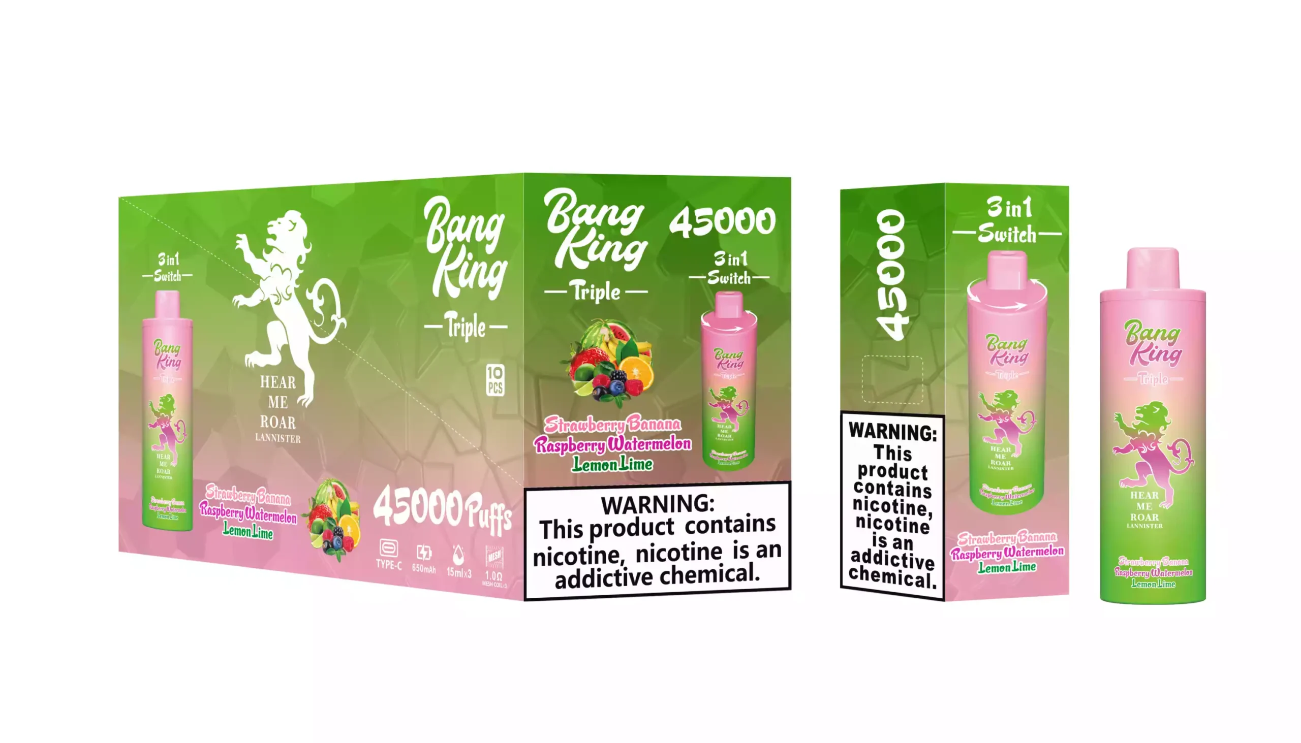 BANG KING 45000 Puffs DSK043 Drei Geschmacksrichtungen Großhandel Kauf Aufladbare Einweg-Vapes Großhandel 6 BANG KING 45000 Puffs DSK043 Drei Geschmacksrichtungen Großhandel Kauf Aufladbare Einweg-Vapes Großhandel - Bild 6