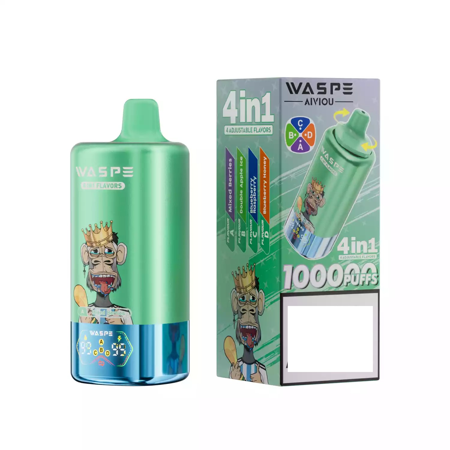 WASPE 4-in-1 Tastes 100000 Puffs Bulk Buy 100K Rechargeable Disposable Vapes Wholesale 3 WASPE 4-in-1 Tastes 100000 Puffs Bulk Buy 100K Rechargeable Disposable Vapes Wholesale - Image 3