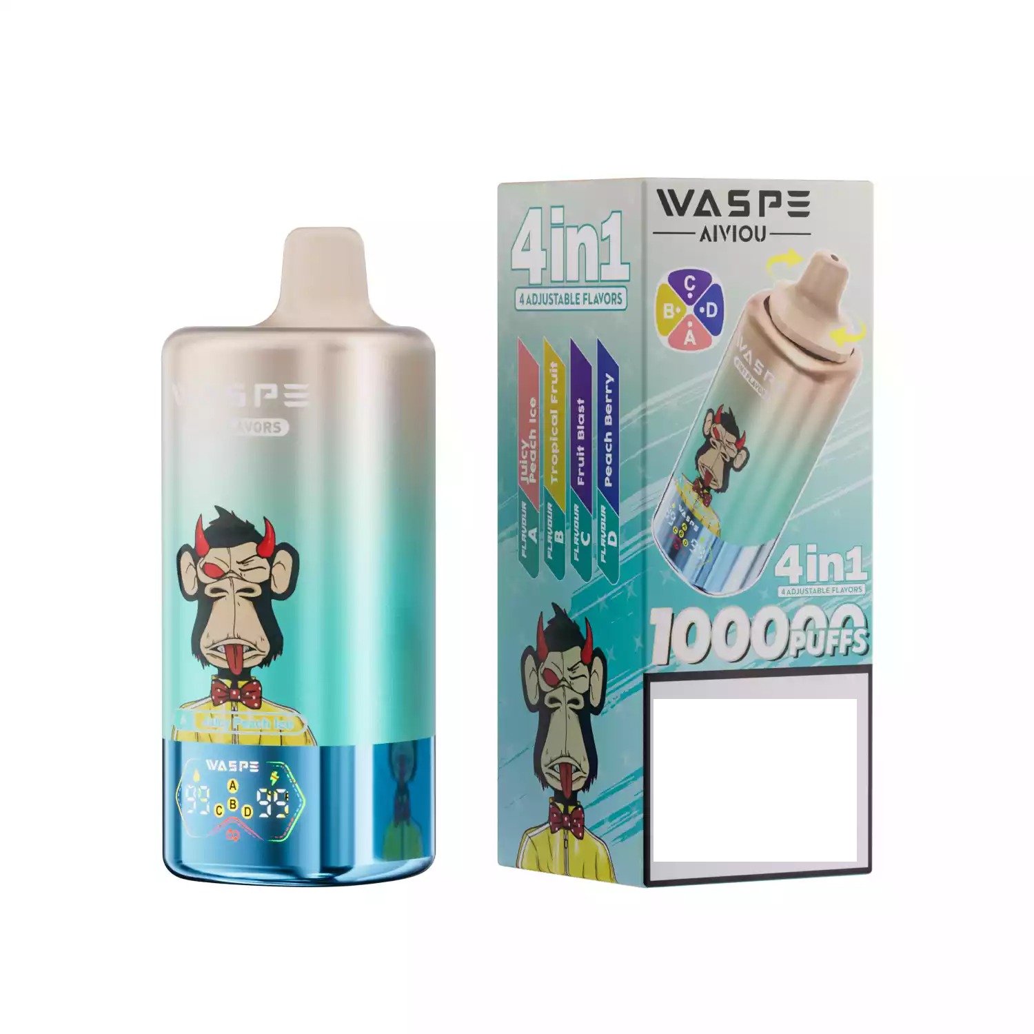 WASPE 4-in-1 Tastes 100000 Puffs Bulk Buy 100K Rechargeable Disposable Vapes Wholesale 5 WASPE 4-in-1 Tastes 100000 Puffs Bulk Buy 100K Rechargeable Disposable Vapes Wholesale - Image 5