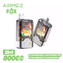 AIRMEZ FOX 80000 Puffs 2 IN 1 Nízky Nikotín Hromadný Nákup Originálny Nabíjateľný Jednorazový Vape Veľkoobchod 1 VapeXYZ