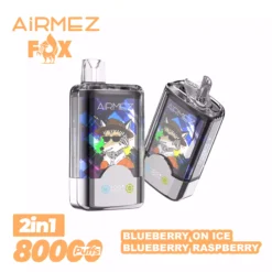 AIRMEZ FOX 80000 Puffs 2 IN 1 Nízky Nikotín Hromadný Nákup Originálny Nabíjateľný Jednorazový Vape Veľkoobchod 10 VapeXYZ