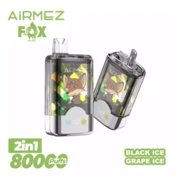 AIRMEZ FOX 80000 Puffs 2 IN 1 Nízky Nikotín Hromadný Nákup Originálny Nabíjateľný Jednorazový Vape Veľkoobchod 2 VapeXYZ