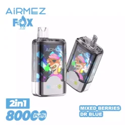 AIRMEZ FOX 80000 Puffs 2 IN 1 Nízky Nikotín Hromadný Nákup Originálny Nabíjateľný Jednorazový Vape Veľkoobchod 4 VapeXYZ