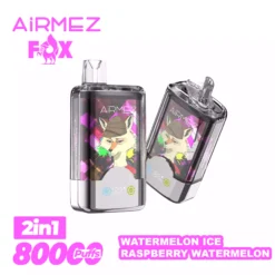 AIRMEZ FOX 80000 Puffov 2 V 1 Nízky Nikotín Hromadný Nákup Originálny Nabíjateľný Jednorazový Vape Veľkoobchod 8 VapeXYZ