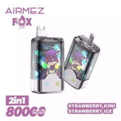 AIRMEZ FOX 80000 Puffs 2 IN 1 Nízky Nikotín Hromadný Nákup Originálny Nabíjateľný Jednorazový Vape Veľkoobchod 9 VapeXYZ
