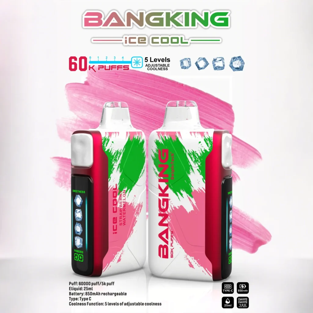 BANG KING 60000 Puffs DSK048 Ice Cool Bassa Nicotina Acquisto in Massa Vape Ricaricabili Monouso Originali all'Ingrosso