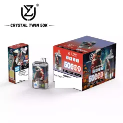 UZY CRYSTAL TWIN 50000 Puffs Διπλή Γεύση Χαμηλή Νικοτίνη Χονδρική Αγορά Πρωτότυπη Αναπλήρωσης Απορρίπτουσα Vapes Χονδρική 9 VapeXYZ