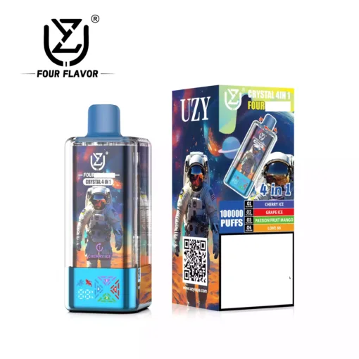 crystal vape near me UZY Crystal Four Tastes 100000 Puffs Bulk Buy 100K Rechargeable Disposable  Vapes Wholesale