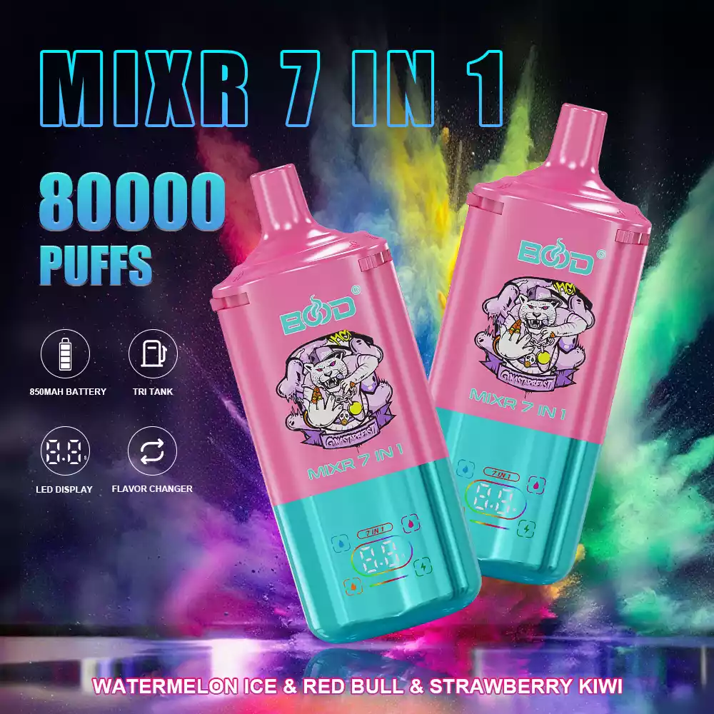 BOOD MIXR 80000 Puffs 7-in-1 Smaak Lage Nicotine Bulk Aankoop Originele Oplaadbare Wegwerp Vapes Wholesale