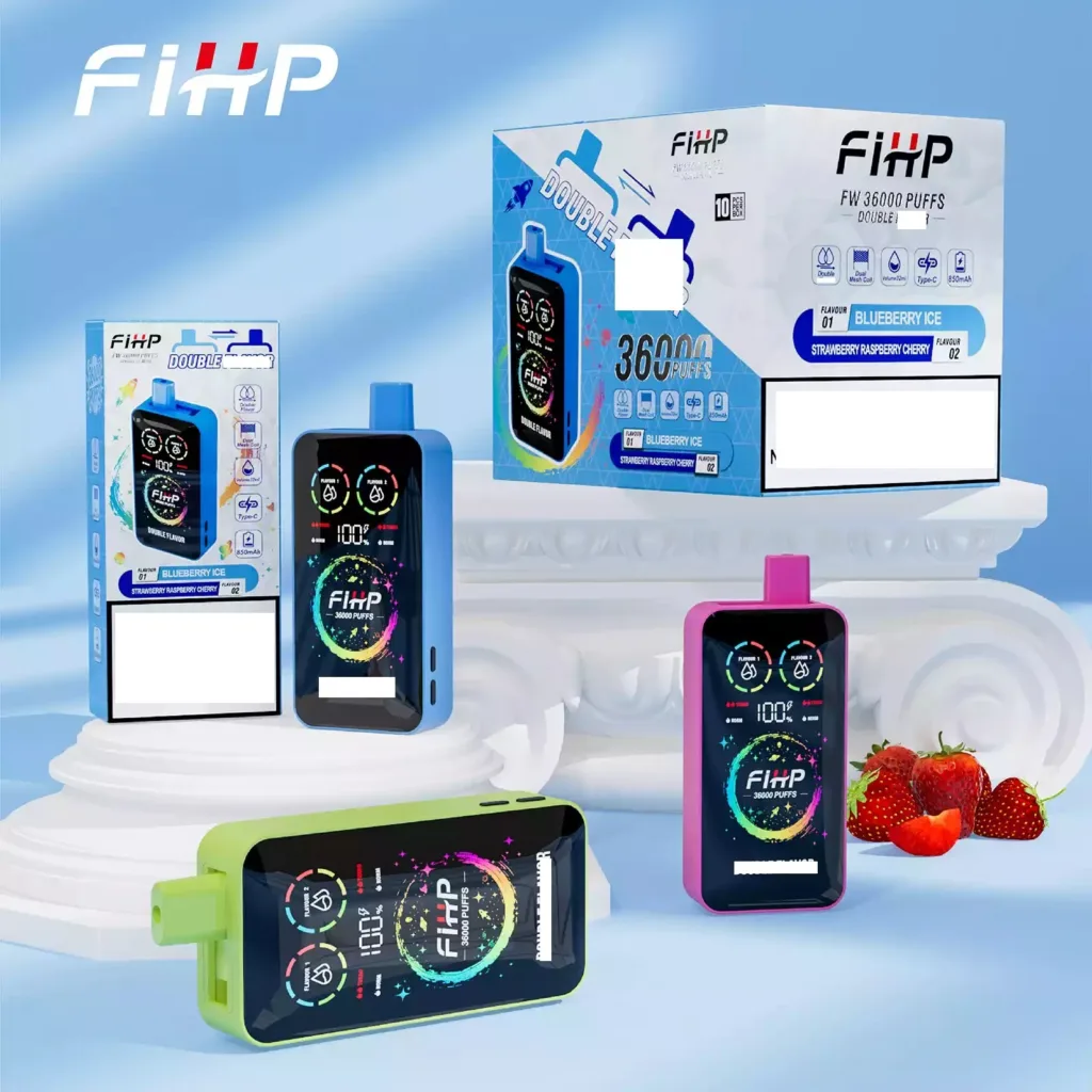 FIHP 36000 36K Puffs Double Flavor Disposable Vape Dual Mesh Coil LED Ekran Toptan Satış