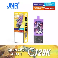 JNR QUADS 4'Ü 1'DE 120K 120000 Puff Big Cloud Toptan Şarj Edilebilir Tek Kullanımlık Vape Akıllı Ekran Toplu Alım 17 JNR QUADS 4'Ü 1'DE 120K 120000 Puff Big Cloud Toptan Tek Kullanımlık Vape Akıllı Ekran Toplu Alış 3 VapeXYZ