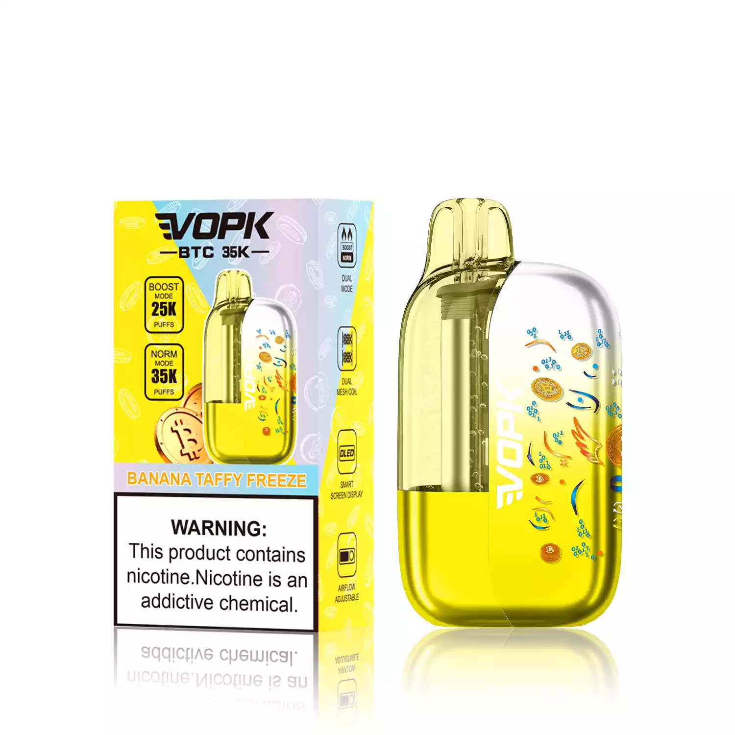 VOPK BTC 35K 35000 Puffs Dual Mesh Coil Disposable Vape Wholesale Adjustable Airflow Control 11 VOPK BTC 35K 35000 Puffs Dual Mesh Coil Disposable Vape Wholesale Adjustable Airflow Control - Image 11