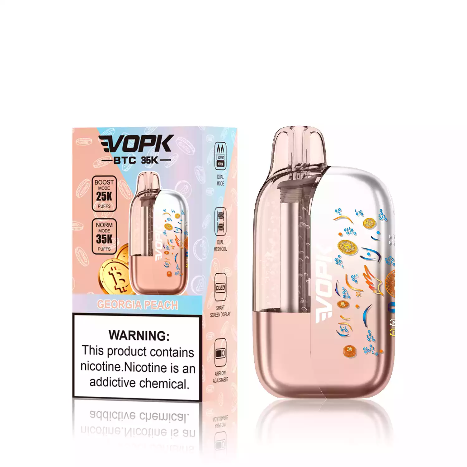 VOPK BTC 35K 35000 Puffs Dual Mesh Coil Disposable Vape Wholesale Adjustable Airflow Control 9 VOPK BTC 35K 35000 Puffs Dual Mesh Coil Disposable Vape Wholesale Adjustable Airflow Control - Image 9